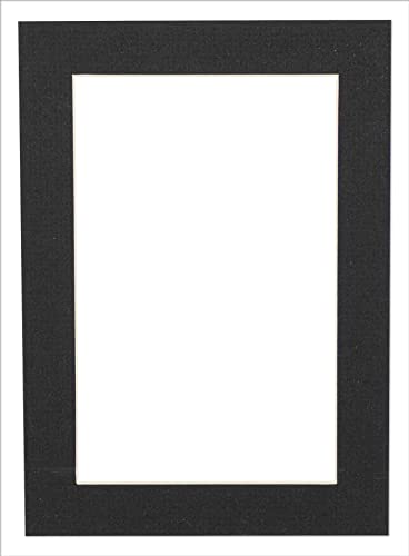 12x22 Mat Bevel Cut for 10x18 Photos - Acid Free Textured Black Precut Matboard - For Pictures, Photos, Framing - 4-ply Thickness