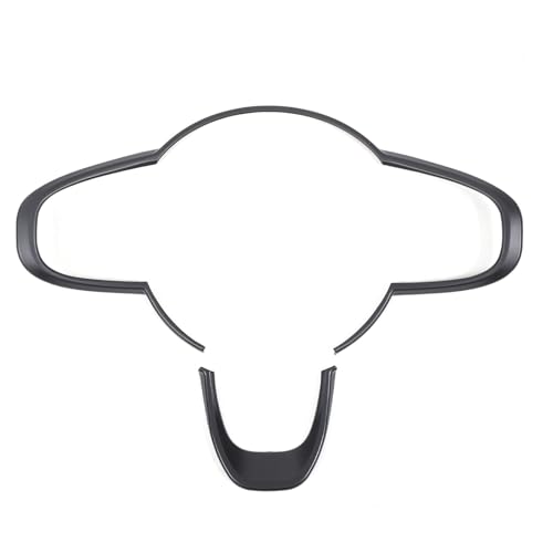 Auto Lenkrad Dekoration Trim Geeignet für F@iat 500 2016-2024,ABS Lenkradtastenrahmen für F@iat 500 Zubehör,Autozubehör Innenraum (sub schwarz)
