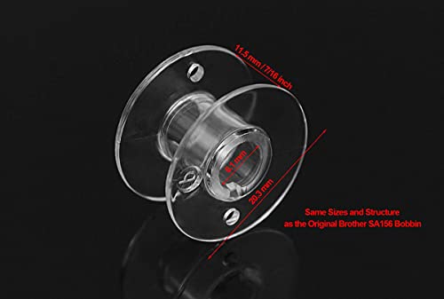 Sew Tech 60Pcs Sa156 Bobbins For Brother Sewing Machine Xm2701 Cs6000I Cs7000I Gx37 Xr3774 Cs5055Prw Xr9550Prw Hc1850 Cs8800Prw Pe800 Se600 Nq1600E Embroidery Machines Etc. Plastic Class 15 Bobbin #TOP3
