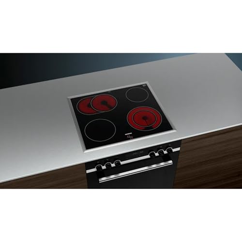 Siemens EQ211KA11, iQ300 Einbau-Herd-Set, Bestehend aus HE213ABS3 Herd, 60 x 60 cm, 3D Heißluft und Schnellaufheizung, EA64RGNA1E Elektrokochfeld, Zweikreis-Kochzone, Bräterzone, Edelstahlrahmen