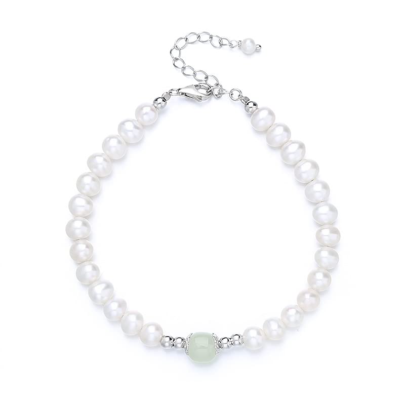 Bijou en or 14K pour femme à porter au quotidien avec perles et jade
