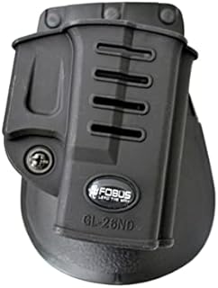 Fobus GL26ND Concealed Carry OWB Paddle Holster for Glock 26 and 27 (Gen 1-4), Right Handed