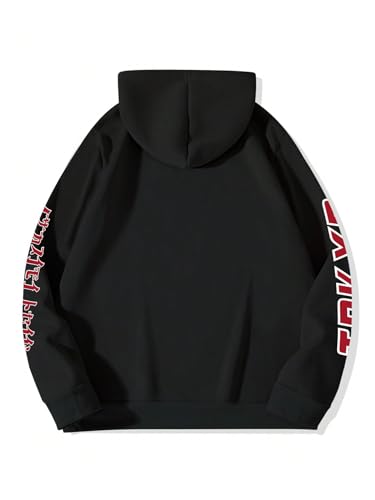 GORGLITTER Men's Vintage Car Graphic Hoodies Long Sleeve Drawstring Oversized Pullover Tops2