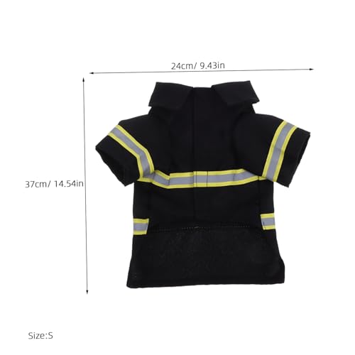 Disfraz de Bombero para Perros y Gatos Talla S Negro miniatura 2