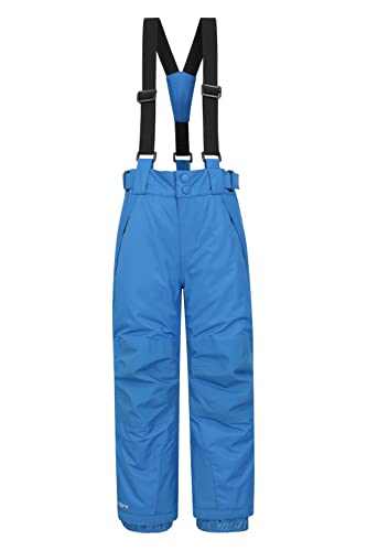 Mountain Warehouse Falcon Extreme Kids Ski Pants – Taped Seams, Waterproof Childrens Trousers, Snow Gaiters, Security Pockets – Ideal for Sports, Snowboarding Cobalt Kids Size 11-12 Years