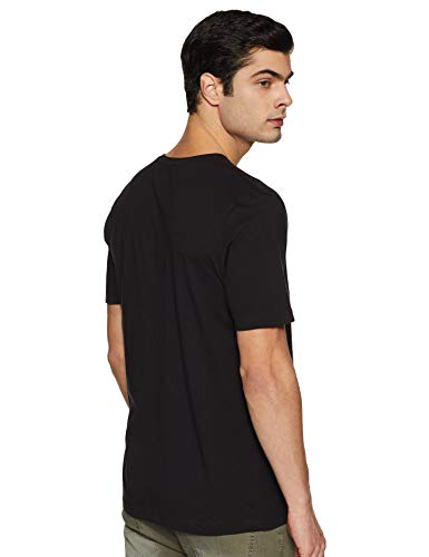 Image of Red Tape Men's Solid Regular T-Shirt (RPH6911A Black 2XL)