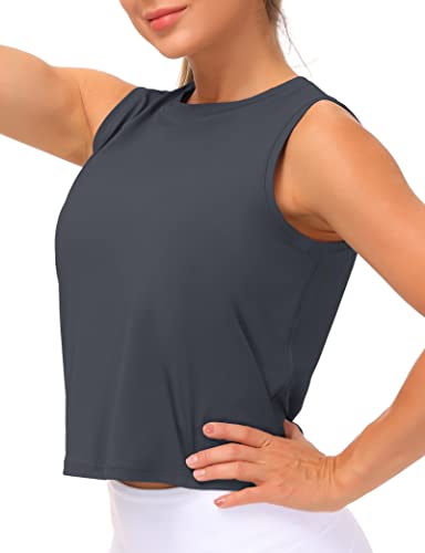 Image of THE GYM PEOPLE Women's Workout Tops in Ice Silk Quick Dry Sleeveless
