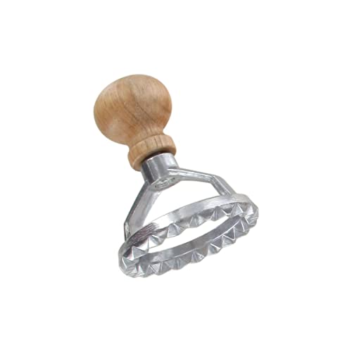 Fackelmann Stampino per Ravioli 5,5 cm, Manico in Legno