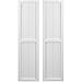 Ekena Millwork ARW101BF414X66WHH Americraft Four Exterior Real Wood Two Equal Panel Framed Board-n-Batten Shutters (Per Pair), 14"W x 66"H, White