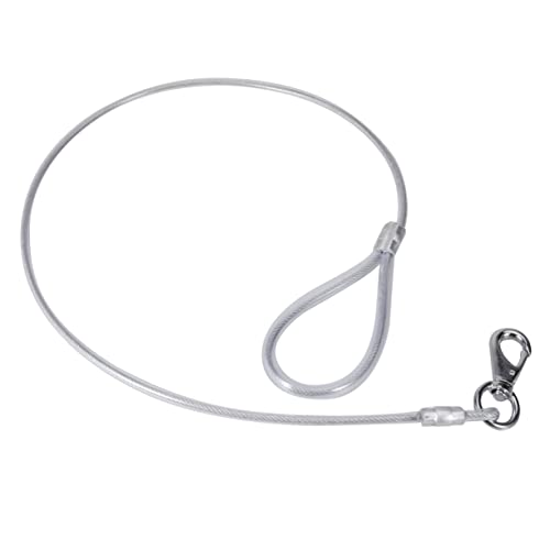 LIOOBO ペット スチールワイヤーリーシュ ベルト 針 犬のおもちゃ 鎖 犬用ハーネス 犬の訓練首輪 大型犬用の犬用ロープおもちゃ 縄犬 犬のハーネス ペット用品 Silver