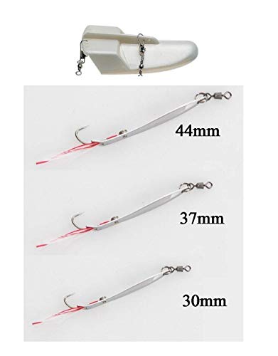  Kit 3 Unghiette Piume + Affondatore da Pesca Traina Trainetta