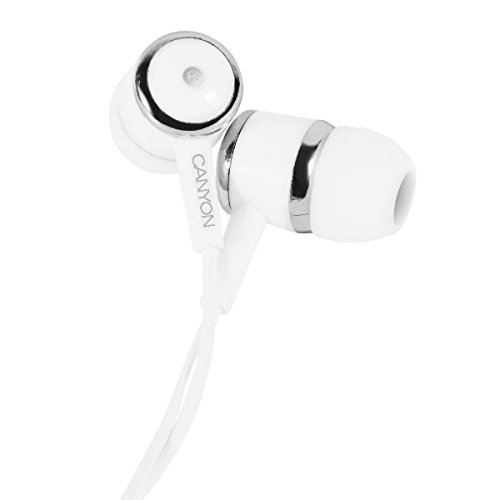 CANYON CNE-CEPM01W CNE-CEPM01W White Stereo Earbuds with Microphone for iPhone iPad with 3 Sizes - Image 2