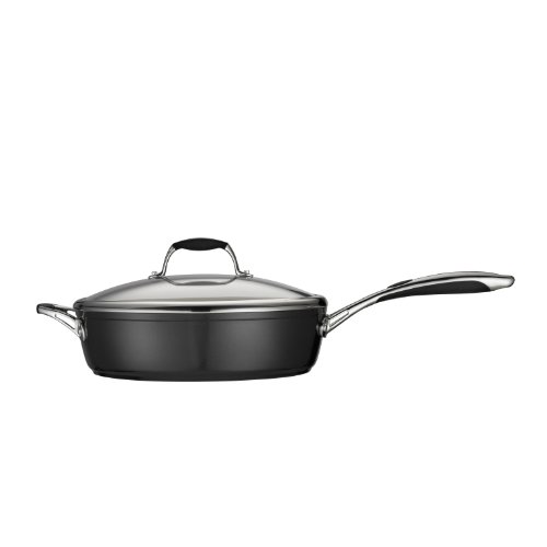 Tramontina Gourmet Ceramica Deluxe Aluminum Deep Skillet with Lid, Non Stick Frying Pan with Ceramic Interior, 11-inch, Metallic Black, Made in Italy by Tramontina - Image 2