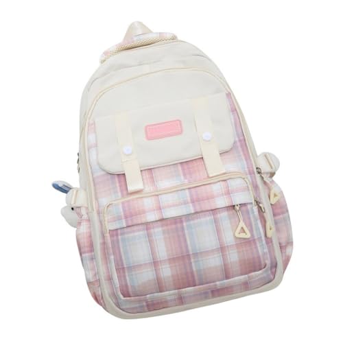 Mochila estética juvenil en color blanco con detalles bohemios el regalo para adolescentes