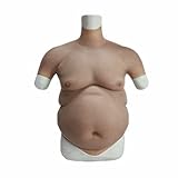 WEIFAN Muskelanzug - Halber Körper Realistischer Silikon Männlicher Brustarm Hoher Kragen Muskelanzug für Cosplayer Crossdresser