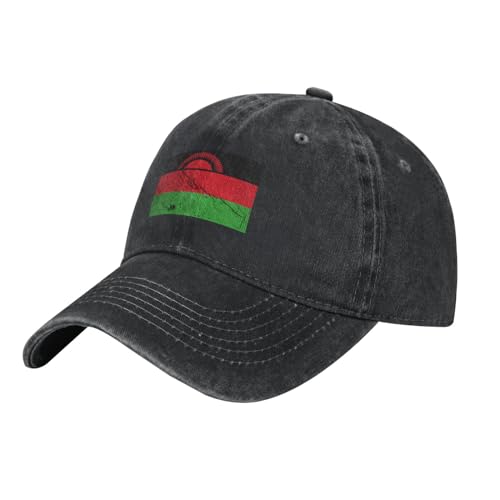 Effet De Texture du Drapeau du Malawi Casquette De Camionneur pour Été Homme Vintage Chapeaux Respirant Casquettes Sport