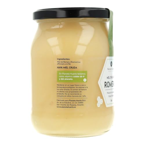 Miniatura 3 de Planeta Huerto Miel Cruda De Romero 1 Kg, Miel Artesanal Ecológica, Natural Y Sin Pasteurizar, Origen España - Miel Cruda Rica En Sabor, Fórmula Nutritiva Ideal Para Té, Panadería Y Cocina Saludable