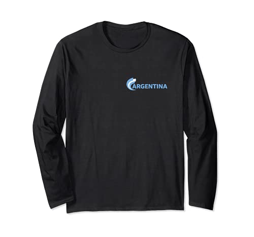 Flag Argentina Long Sleeve T-Shirt, Black