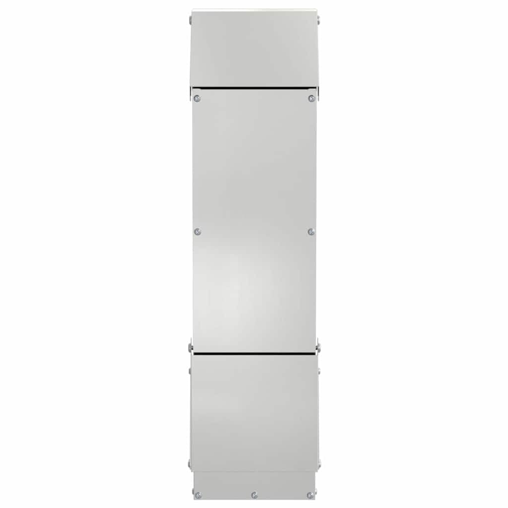 Karmnik dla kur z ocynkowanej stali z dachem, 13 x 12 x 51 cm, odporny na warunki atmosferyczne, do użytku wewnątrz i na zewnątrz, pojemność 5 kg, praktyczny pojemnik na zapasy grawitacyjny