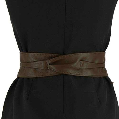 Image of FASHIONGEN - Woman Italian leather Obi belt, CASSIANE