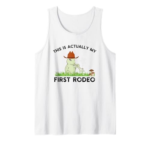 Este es mi primer rodeo Funny frog cowboy broma Camiseta sin Mangas