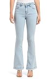 Mavi Women's Sydney High Rise Wide Leg Flare Jeans, Sky Feather Blue, 29 x 32