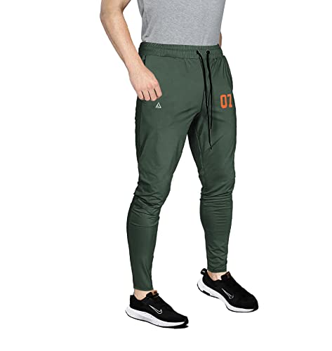 Image of AVOLT Men Slim Fit Lycra Blend Track Pants
