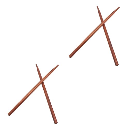 Baquetas de madera VICASKY, 2 pares, acabado natural, 41 x 3 x 1,5 cm, cómodas para percusión y batería, color marrón claro miniatura 1