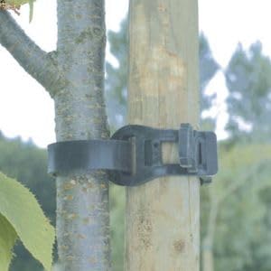BricoLoco.com Brida entutorar árboles. Pack 10 uds. Correa Ajustable para Sujetar árboles a tutores. Collar de Goma para sujeción de árboles a Tutor guía sin dañar el Tronco. Atadura Suave. (10)