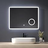 interruptor con luz testigo Botón táctil sensible: solo toque el interruptor, el espejo de baño LED puede responder rápidamente, El funcionamiento es muy sencillo