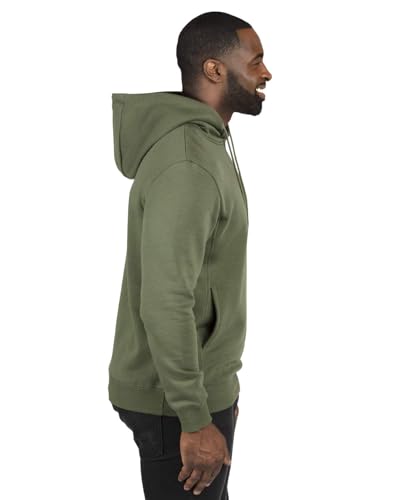 Threadfast Apparel Unisex Fleece Pullover Hooded Sweatshirt, Army, Large3
