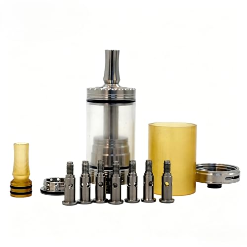C Mods Minister Style 20mm MTL RTA 4 5ml von Shen Ray 316SS PCTG/ULTEM Tank Top-Fill Einstellbare Airflow Kompatibel mit 22mm Base Liquidkontrolle