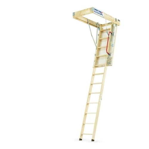 Keylite KYL04 Loft Ladder 600 x 1000mm Timber 4 Section Folding Fully Assembled