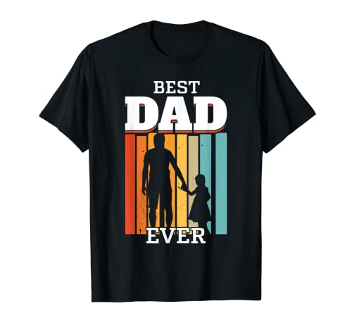 Best Dad Ever Vater Tochter Papa Kind Lustiges Retro Vintage T-Shirt