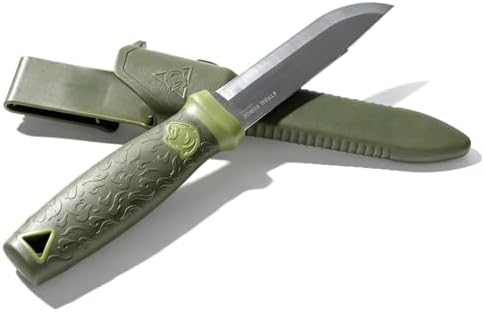 ONETIGRIS TrailForge fixed blade camping knife with sheath, 9.67 inch