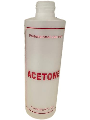 2X Plastic Bottle with Caps- 8oz Natural Color -Empty Bottle for Nail Supply (Acetone)