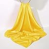 SHUBEIEUMI Plain Square Chiffon Neck Scarf For Lady, Women Neck Scarf, Soft Neck Wrap for Women, Women's Headscarf, 70 cm x 70 cm(Bright Yellow) #3