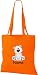 Shirtinstyle Stoffbeutel Tasche, Tiermotiv Eisbär mit Wunschnamen, Natur Zoo Tiere Animal, Geschenk, Baumwolltasche, Logo, Spruch, Verwandschaft, Motiv, Farbe Orange