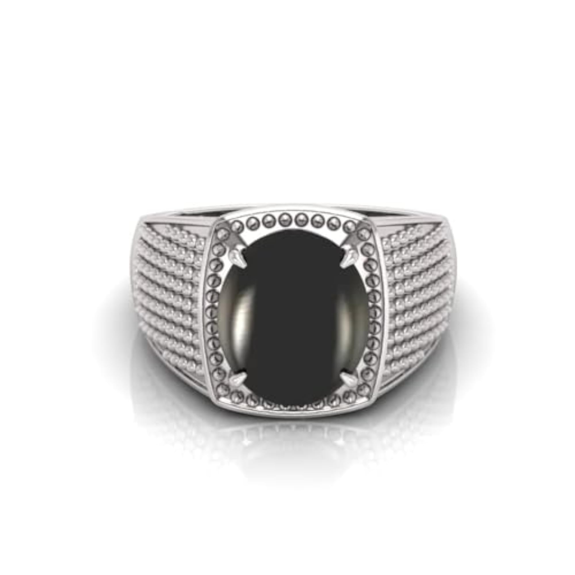 10.25 Ratti Black Hakik Adjustable Ring, Lab Certified
