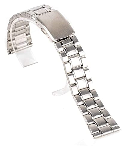 Bracelet de montres en acier inoxydable couleur argent taille 14 16 18 20 22 mm
