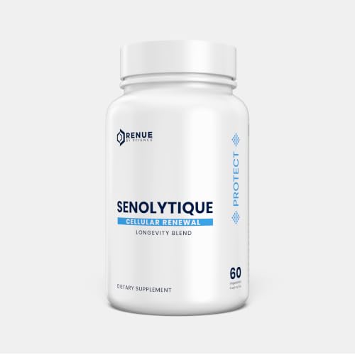 Renue By Science Senolytique Senolytic Supplements | 60 Capsules with Fisetin (35mg) Quercetin (78mg) & Spermidine (3mg) per Serving | Liposomal Formula | Manufactured in the USA & Third-Party Tested
