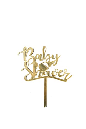 HiPPITY HOP The party collective Gold Baby Shower Cake Topper For Baby Showe Celebration, Party Props Decoration