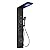 BATHLAVISH 6 in 1 Shower Panel Tower System, Rainfall Shower Panels Set w/LED and Digital Display Stainless Steel Shower Tower with Waterfall Tub Spout 2-Type Massage Jets Handheld Head Matte Black