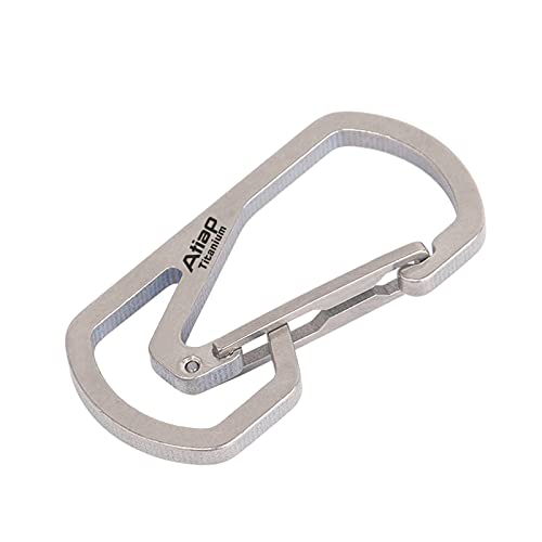 ATiAP Titanium Keychain, Titanium Key Chain Holder, EDC Anti-Lost Quick Release Clip Keychain