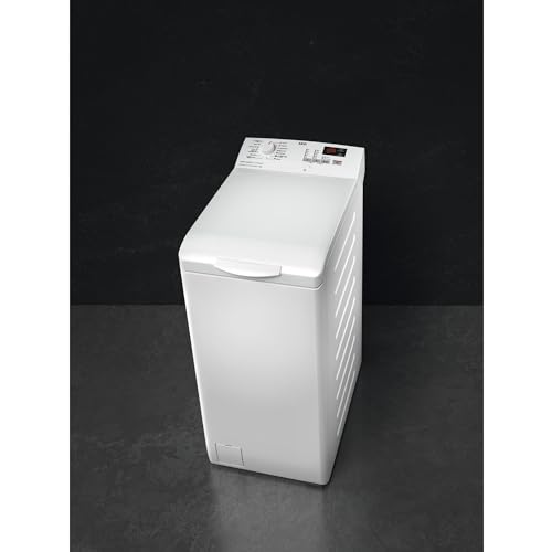 AEG Waschmaschine Toplader, 40 cm, 6 kg, Serie 6000 ProSense - Mengenautomatik - Smarte Beladungserkennung, A, Nachlegefunktion, Wasserstopp & -Schutzalarm, Inverter Motor, 1400 U/min, LTR6A41460