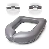 Nevife Raised Toilet Seat Cushion-Inflatable & High-Density Foam Toilet Seat Riser for Elderly,Seniors,Pregnant & Post-Surgery,Portable Commode Booster ，Easy to Clean. 220lb (14.9" x 13.46" x 2.95")