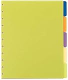 Staples? Arc Notebook Poly Index Dividers, Letter-Sized, Assorted Colors, Set of 5