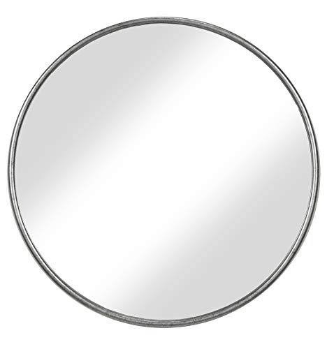 Martin Svensson Home 36" Antique Pewter Framed Round Wall Mirror, Diameter #TOP25
