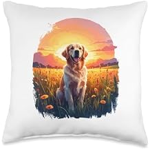 Golden Retriever Vet Tech Dog Trainer Veterinarian Dog Mom Throw Pillow