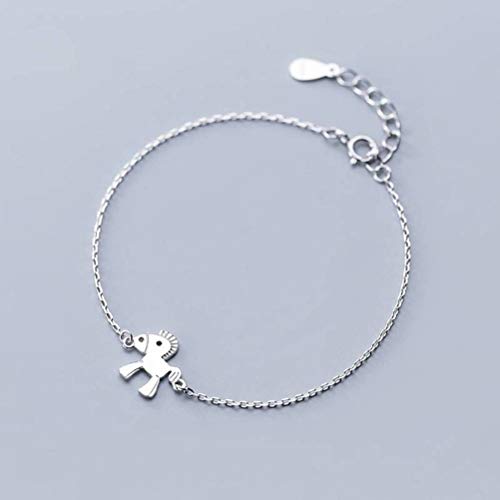 TYERY Pulsera de Plata S925, Pulsera de Pony Lindo de Moda Femenina Cover
